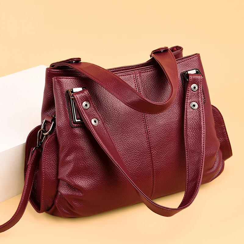 Изображение товара: Роскошные Брендовые женские сумки, сумка-тоут, дизайнерские женские сумки из натуральной кожи, повседневные сумки через плечо для женщин, 2020 Sac a Main