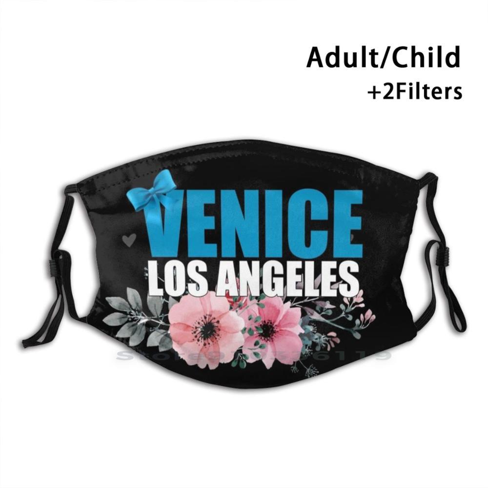 Изображение товара: Многоразовая маска с принтом Венеции Лос-Анджелеса, фильтрующая маска для лица Pm2.5, для детей, Калифорния, Лос-Анджелес, Венеция, пляж, Венеция, Кали