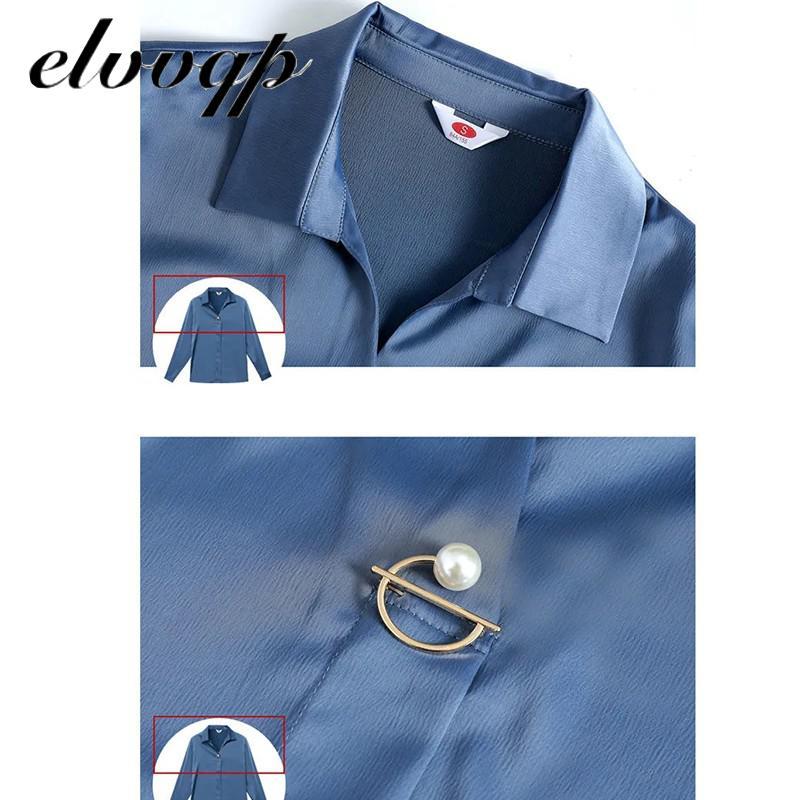 Изображение товара: Новые рубашки, однотонные элегантные однотонные офисные рубашки с V-образным вырезом, Женские топы и блузки, модные женские рубашки
