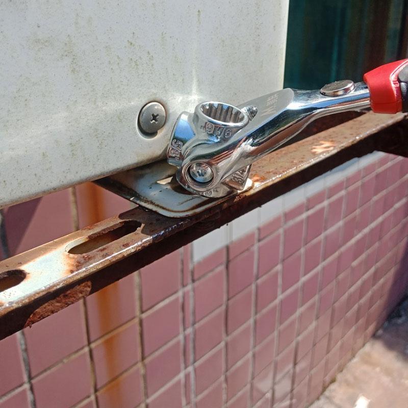 Изображение товара: Универсальный торцевой ключ, вращающийся на 360 градусов, двусторонний гаечный ключ для ремонта автомобильных устройств, гаечный ключ из хромованадиевой стали, ручной инструмент «сделай сам»
