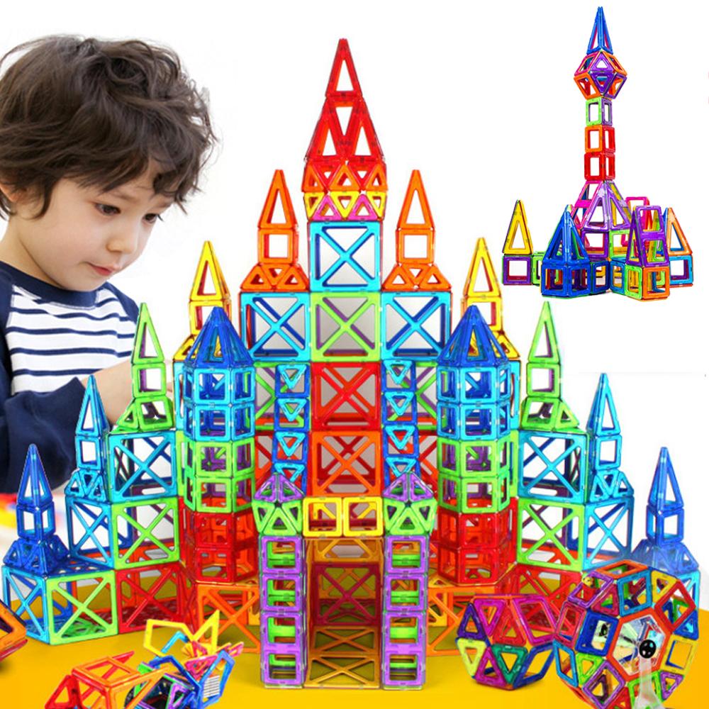 Изображение товара: 300 шт. Мини Магнитный конструктор Модель & здание 3D DIY кирпичные блоки образовательные игрушки для детей для маленьких детей Подарки