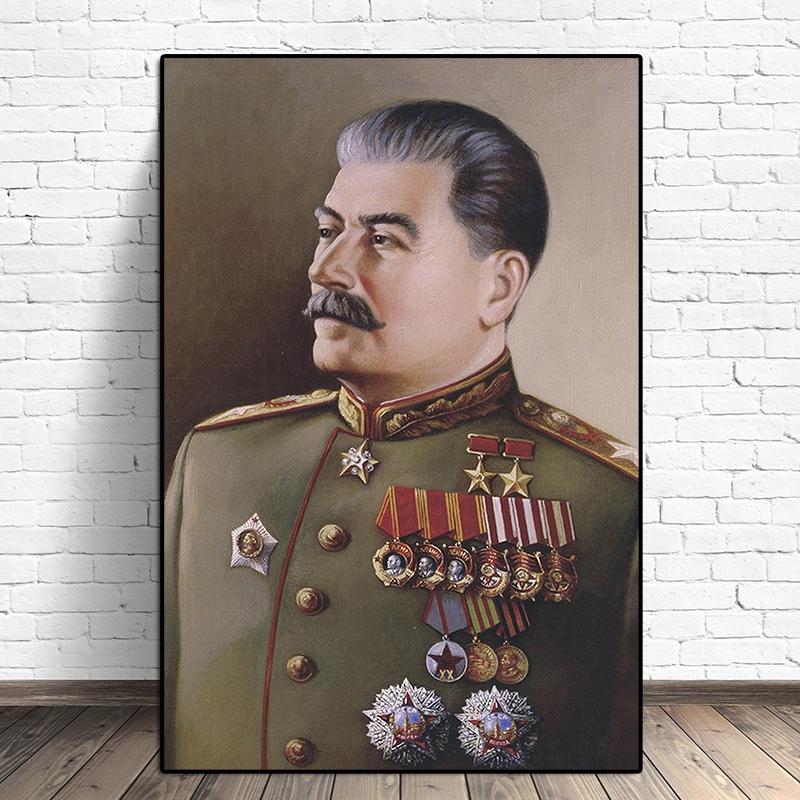 Изображение товара: HD Печать Иосифа Сталин портрет настенное искусство холст живопись плакаты печать настенные картины для гостиной домашний декор художественные картины