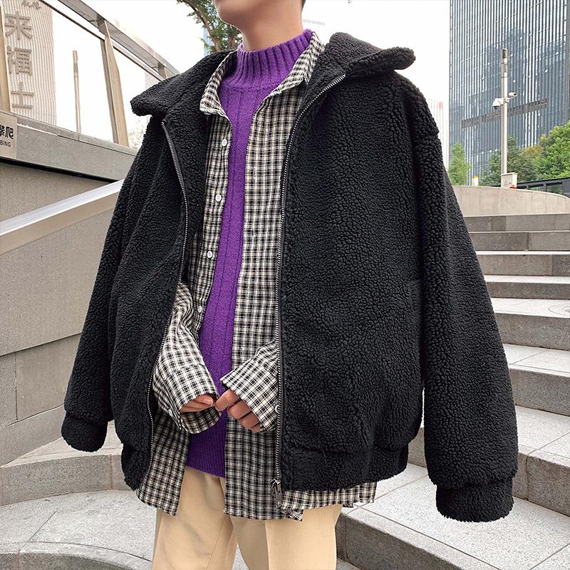 Изображение товара: Куртка мужская зимняя из овечьей шерсти, теплая, короткая, уличная, свободная, хлопковая, S-5XL