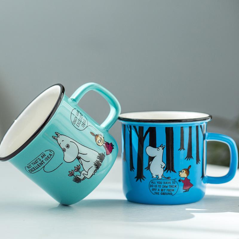 Изображение товара: 300 мл креативная керамическая чашка в стиле ретро, мультяшная мини кофейная чашка, чашка для быстрого питания для мальчиков и девочек для завтрака, послеобеденного чая