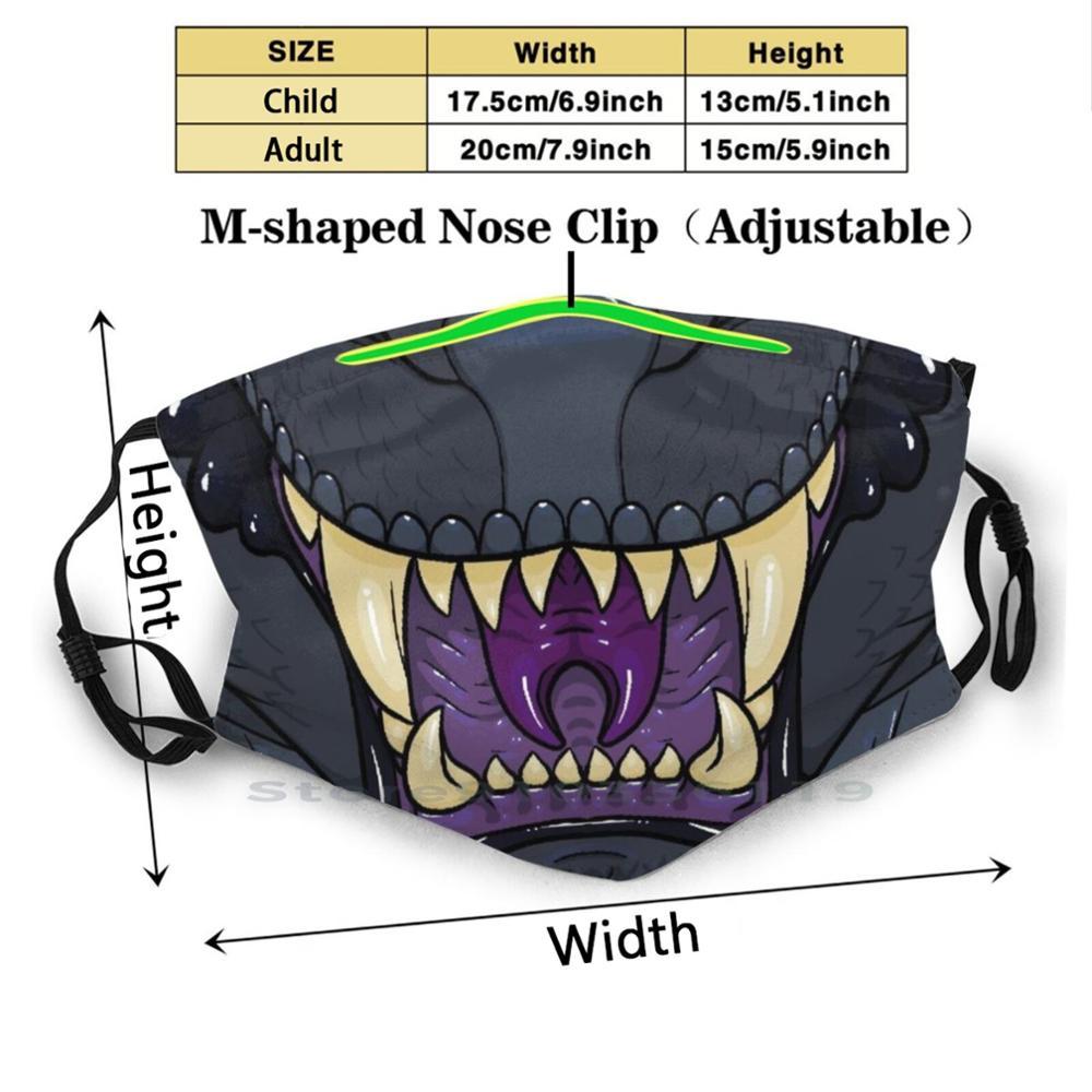 Изображение товара: Дракон Maw рот многоразовые рот маска для лица с фильтрами дети дракон рот Facemask