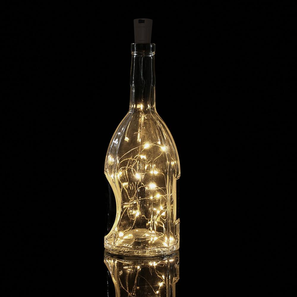 Изображение товара: СВЕТОДИОДНЫЙ Бутылки Вина лампы 2 м 20 светодиодный s в форме пробки Медный провод рождественские гирлянды кафе ресторан изысканные украшения