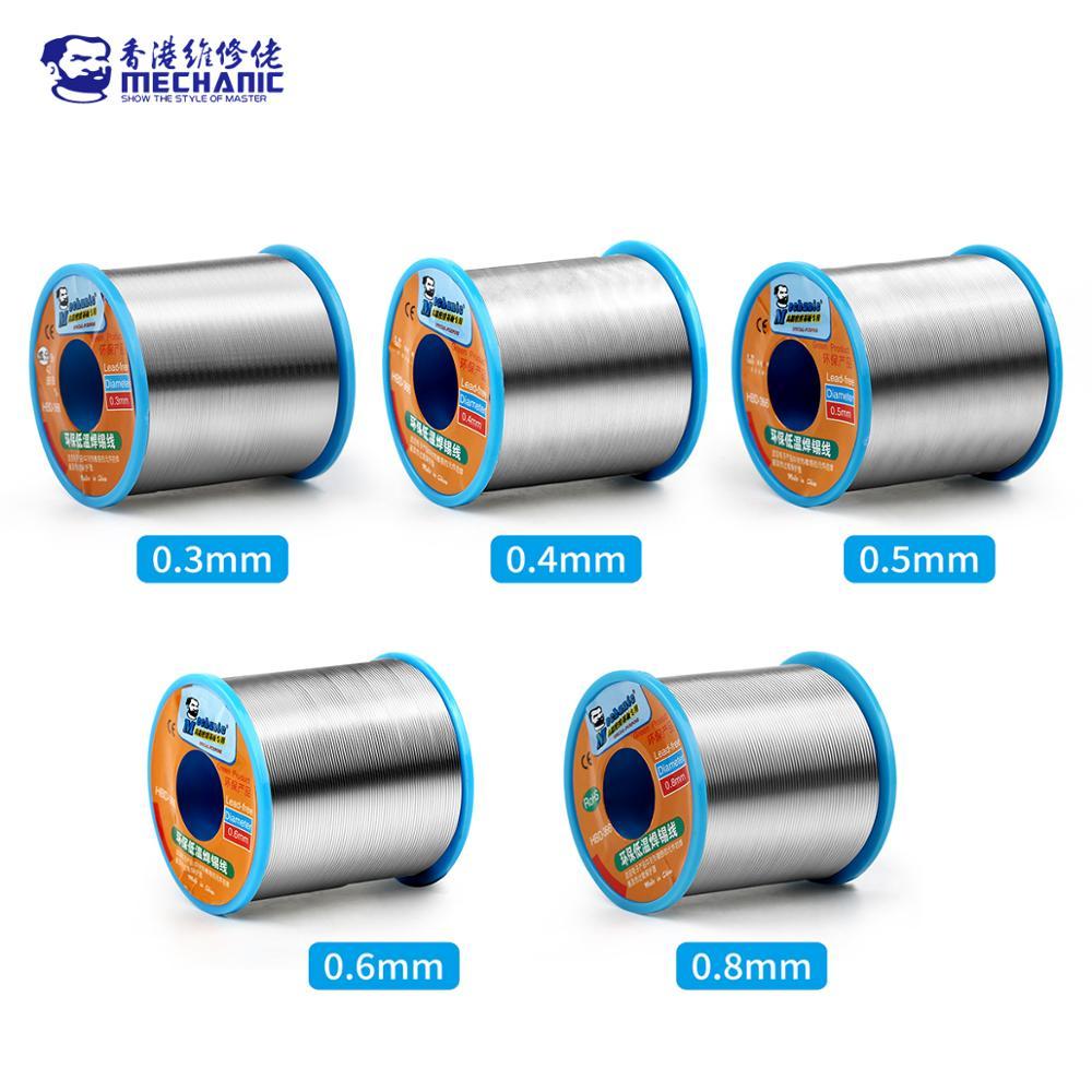 Изображение товара: Механик 400g 0,3/0,4/0,5/0,6/0,8 мм канифольное ядро без примесей свинца и 210c температура плавления припой проволока сварочный флюс 1,0-3.0% Железный кабельный барабан