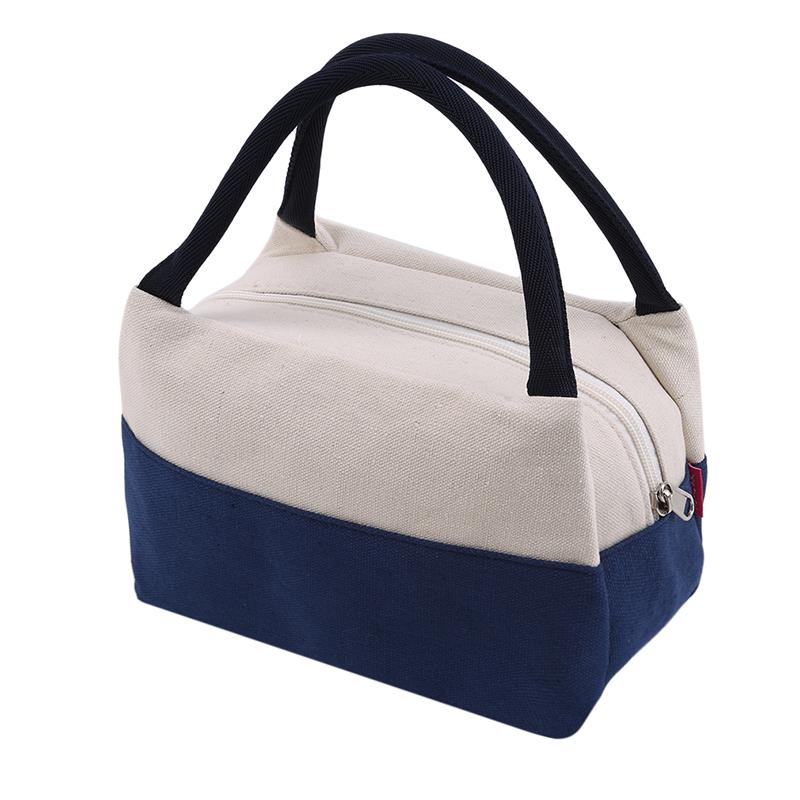 Изображение товара: Брендовые холщовые сумки для ланча для женщин, модный портативный Термоизолированный Ланч-бокс, сумка-тоут, мешок для еды, школьный ранец для детей