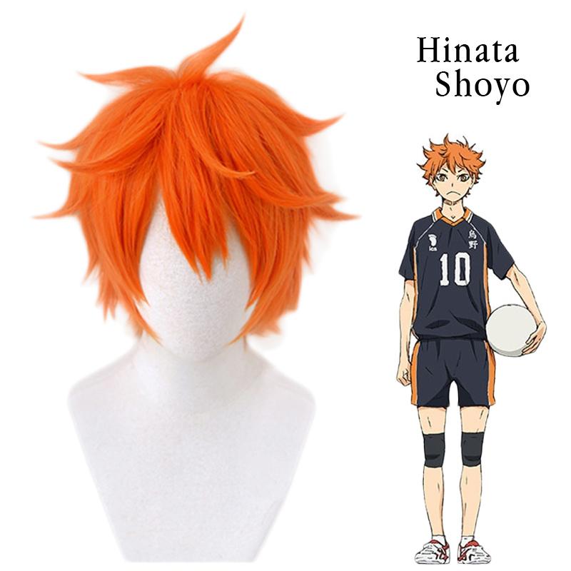 Изображение товара: Аниме Haikyuu! Парик для косплея Karasuno Shouyou Hinata Shoyo, термостойкие синтетические волосы, из апельсина