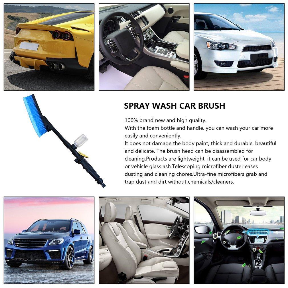 Изображение товара: Щетка для мытья автомобиля синяя, выдвижная, с длинной ручкой