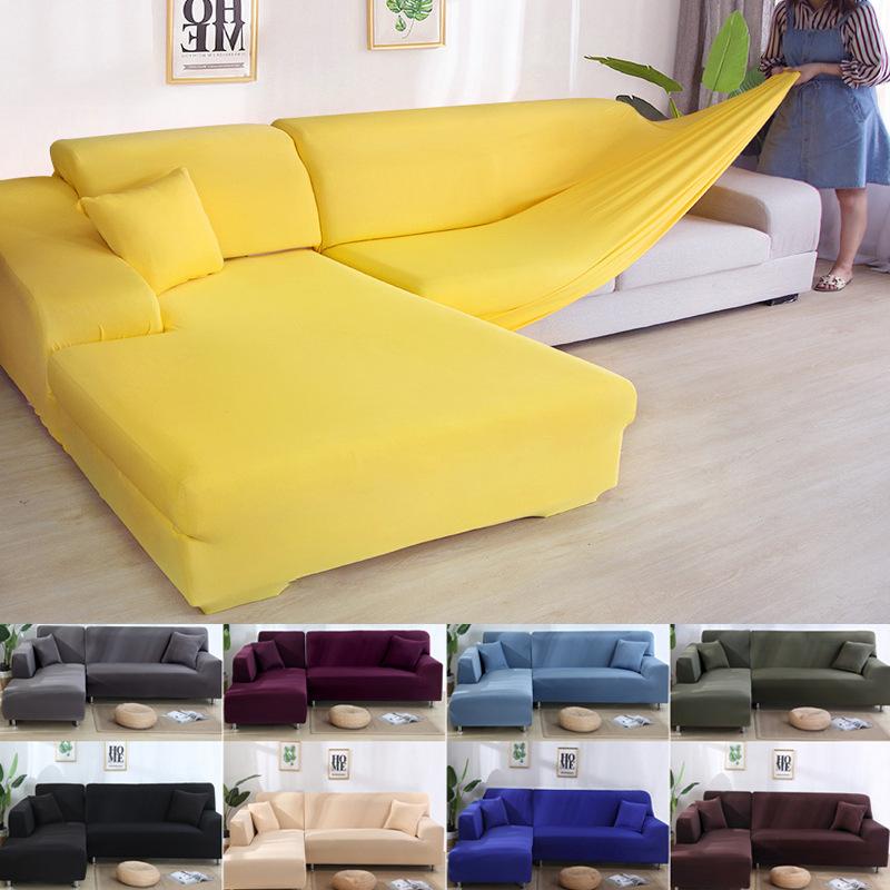 Изображение товара: Домашний декор, однотонный эластичный чехол для дивана из полиэстера, защитный коврик для мебели, моющийся, полное покрытие
