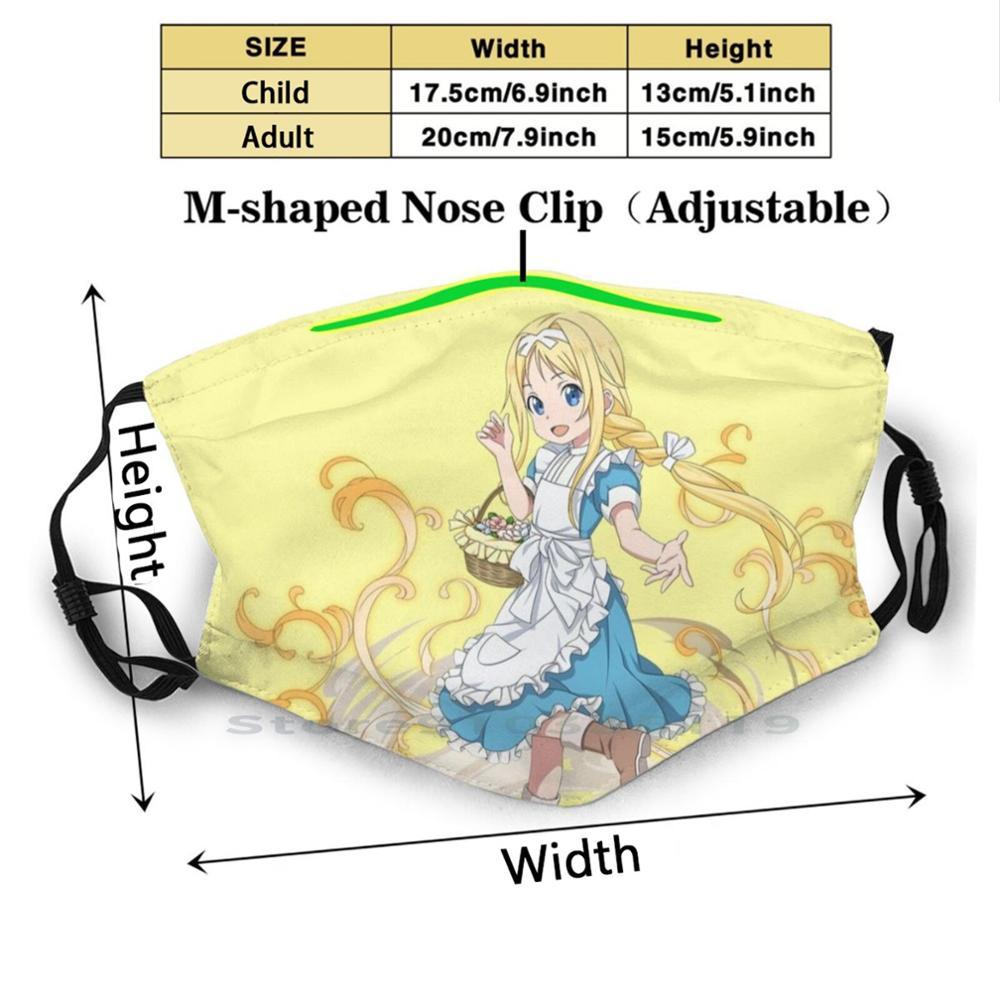 Изображение товара: Меч искусство онлайн Алиса вайфу Чиби взрослые дети моющаяся смешная маска для лица с фильтром меч онлайн меч искусство онлайн Asuna Waifu