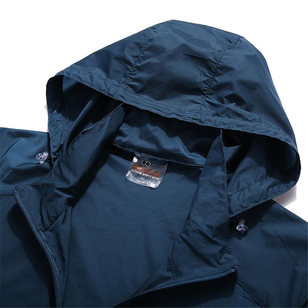 Изображение товара: Быстросохнущая Водонепроницаемая парная куртка Солнцезащитная Защита от УФ-лучей Повседневная Уличная куртка с капюшоном для походов