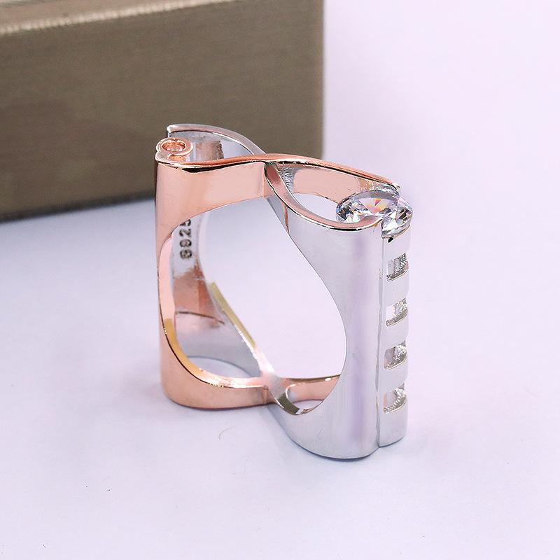 Изображение товара: Milangirl роскошный бренд перстень полый крест кольцо для помолвки с сердцем Мужские Винтажные обручальные кольца