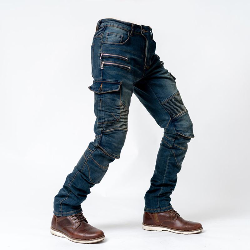 Изображение товара: Мотоциклетные штаны UGB, мужские джинсы на молнии, защитное снаряжение для езды на мотоцикле, штаны для мотокросса, 2020