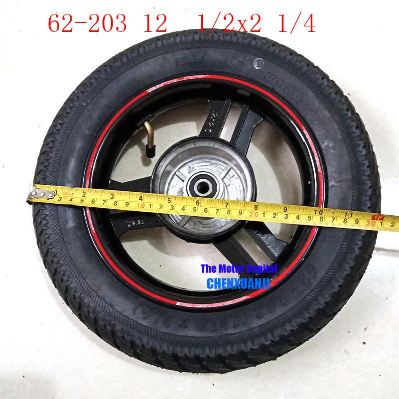 Изображение товара: 62-203 12 1/2x2 1/4 wheels 12inch wheel hub rim electric scooter folding electric bicycle tire and tube Explosion-proof tyre