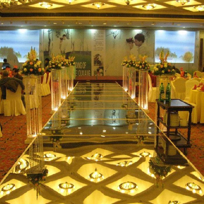 Изображение товара: 1m Wide 20m lot Gold Silver Double Side Wedding Ceremony Centerpieces Decoration Mirror Carpet Aisle Runner Party Supplies