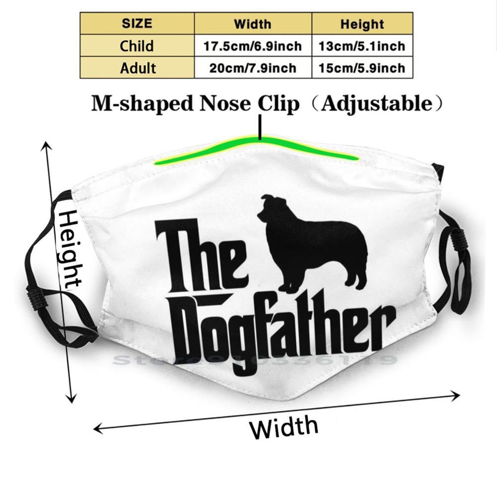 Изображение товара: Dogfather Border Collie многоразовая маска для лица с фильтрами для детей Border Collie собачий отец собака папа
