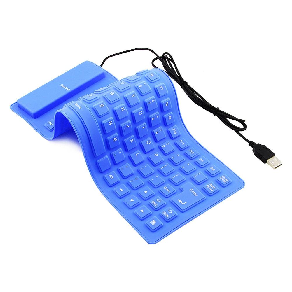 Изображение товара: Usb-интерфейс на 85 клавиш, силиконовый гибкий портативный и удобный водонепроницаемый ноутбук, внешняя клавиатура
