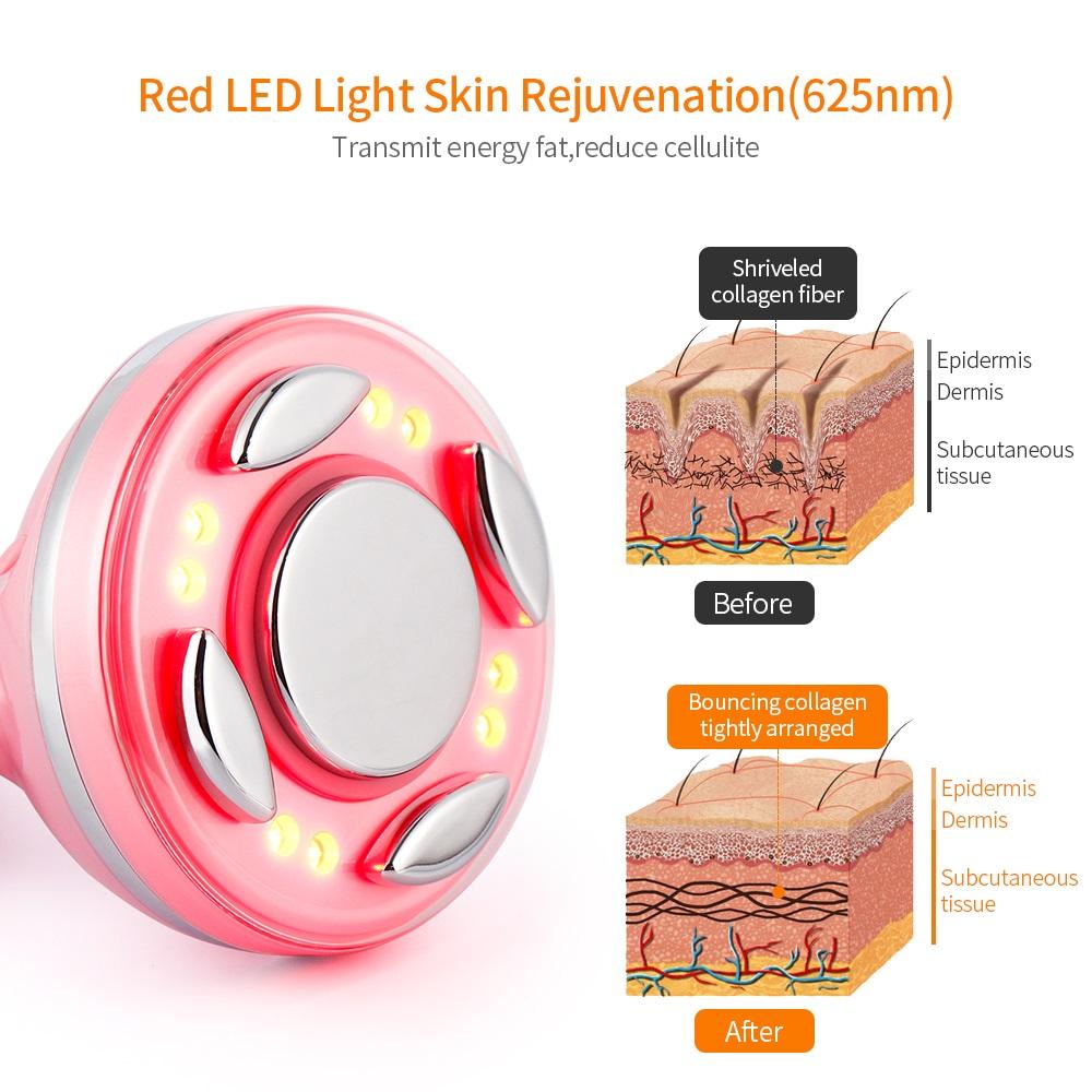 Изображение товара: 1 мгц радиочастотный красный светильник лечение вибрацией кавитация тела Массажер для похудения удаление жира Косметическое устройство антицеллюлитное