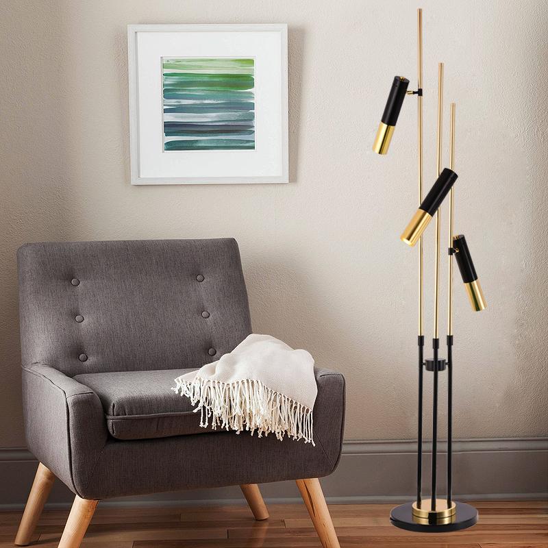 Изображение товара: Дизайнерская Современная Напольная Лампа для гостиной, Современная прикроватная лампа для спальни, скандинавский художественный стол, металлический кронштейн обшивки, лампа