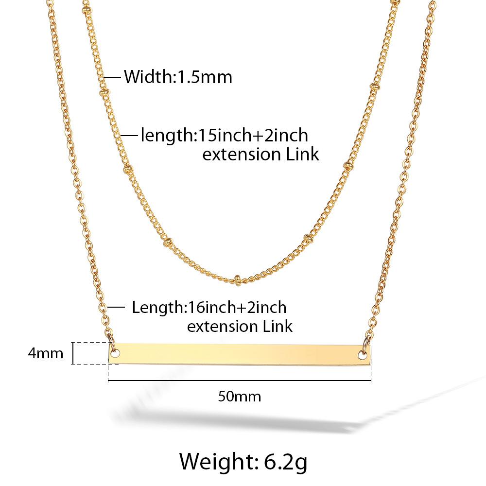 Изображение товара: Персонализированное ожерелье-чокер Satellite LDS09 для женщин, цепочка из нержавеющей стали с многослойной подвеской-замком, 1,5 мм, золотой цвет