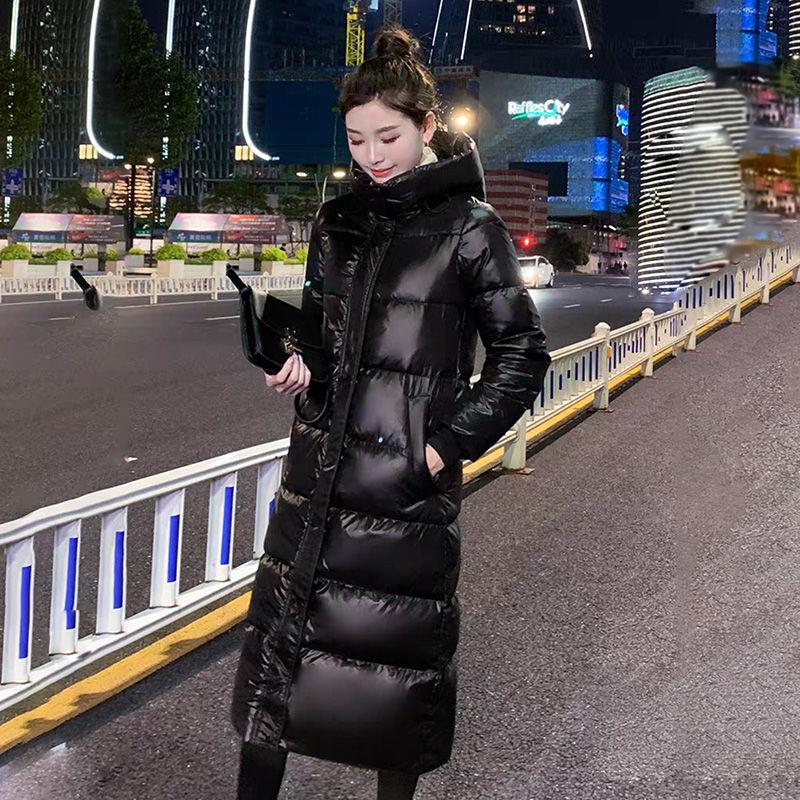Изображение товара: 2020 женские пальто, пуховик, зимние парки, верхняя одежда высокого качества, женское плотное теплое пальто с капюшоном, длинная одежда в Корейском стиле
