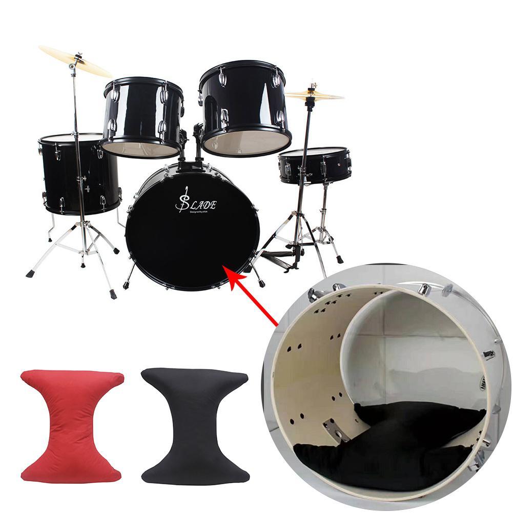 Изображение товара: Подушка для бас-барабана, инструмент для глушения, волоконная подушка для бас-барабана, перкуссионные инструменты, запчасти, аксессуары, черный, красный
