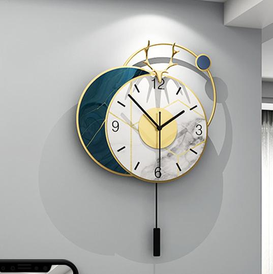 Изображение товара: Большие настенные часы для гостиной простые креативные современные дизайнерские настенные часы Роскошные маятниковые часы Orologio Da Parete настенные часы BA60WC