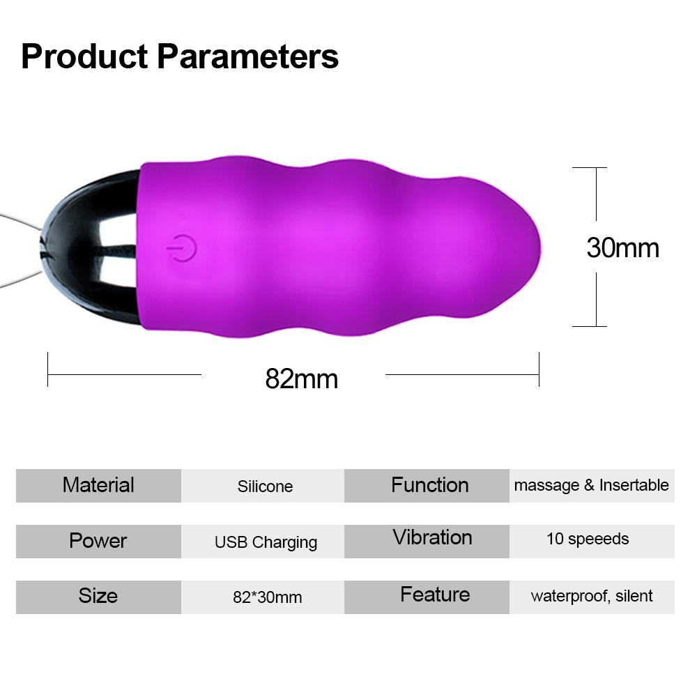 Изображение товара: Женское яйцо с вибрацией, 10 скоростей, USB, перезаряжаемые, секс-игрушки для женщин, беспроводной вибратор для клитора, пульт дистанционного управления, игрушки для взрослых, секс-шоп