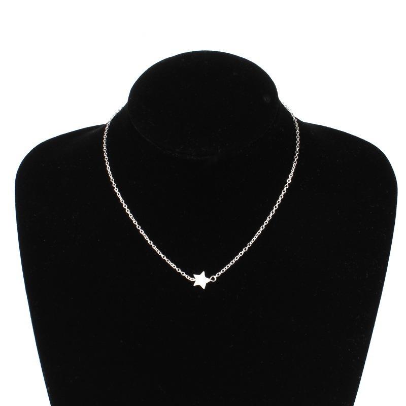 Изображение товара: Ожерелье-чокер HebeDeer, Женская цепочка, ожерелья со звездами, ювелирные изделия для женщин, модное, модное, для девушек, простое колье Kpop