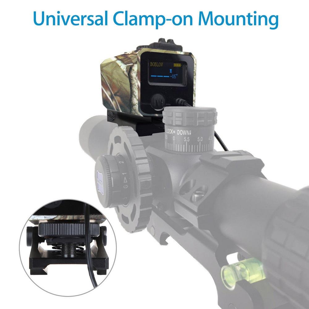 Изображение товара: Лазерный дальномер для охоты на открытом воздухе, регулируемое крепление для прицела винтовки из металлического сплава с механической точкой прицела и цветным OLED-дисплеем