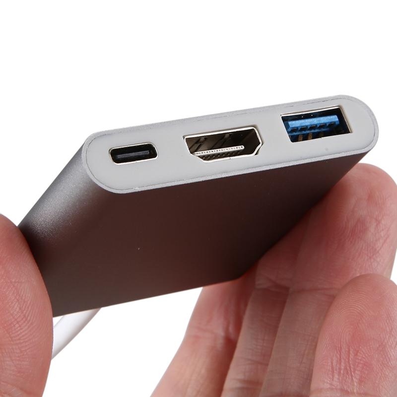 Изображение товара: Адаптер USB-C HDMI USB Tipo C HDMI кабель USB C HDMI 4K USB-C 3 Hub Para Для Apple Aire