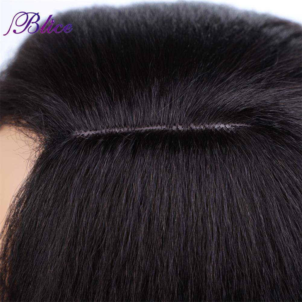 Изображение товара: Парик Blice синтетический Yaki, прямой, 18-22 дюйма, длинные волосы, боковая часть, парик без челки для афроамериканских женщин