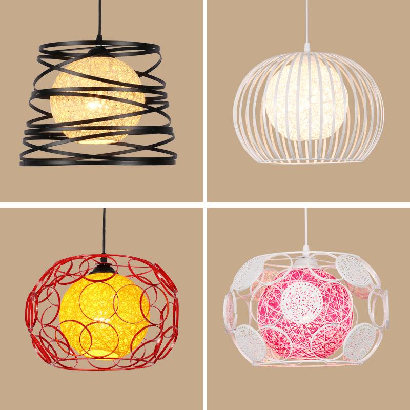 Изображение товара: Скандинавская железная люстра, Современная креативная индивидуальная лампа для бара, коридора, художественного магазина одежды, цветной светодиодный светильник для столовой