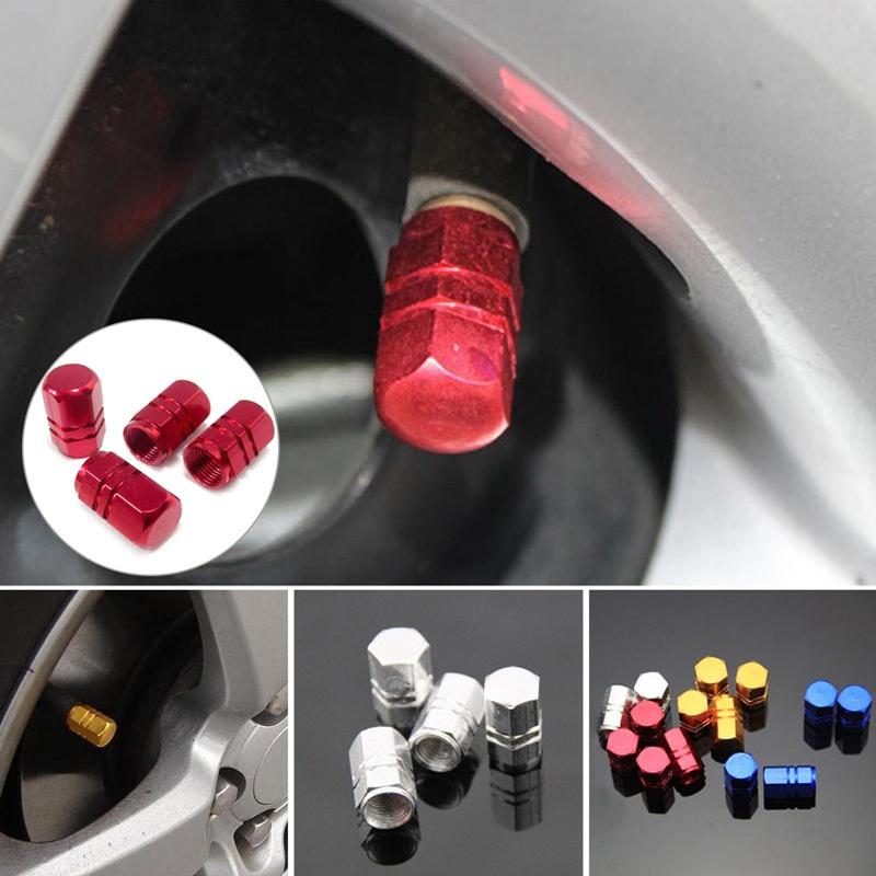 Изображение товара: Колпачки клапанов автомобильных шин lcyростом 4 шт., алюминиевые бескамерные колпачки для автомобильных шин с защитой от пыли, для Honda
