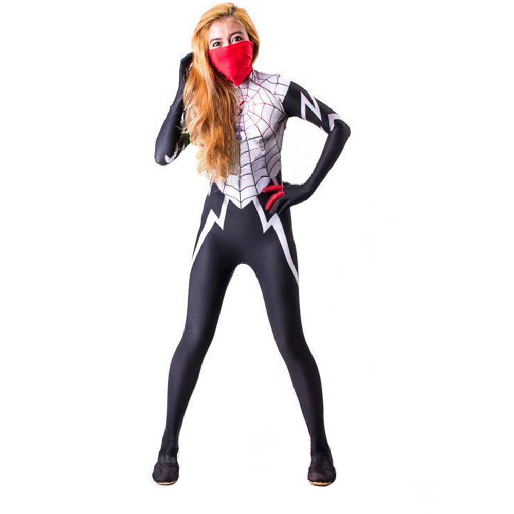 Изображение товара: Восхитительный женский Шелковый костюм для косплея Cindy Moon, комбинезон с супергероем зентай, комбинезоны, костюм на Хэллоуин для девочек/женщин