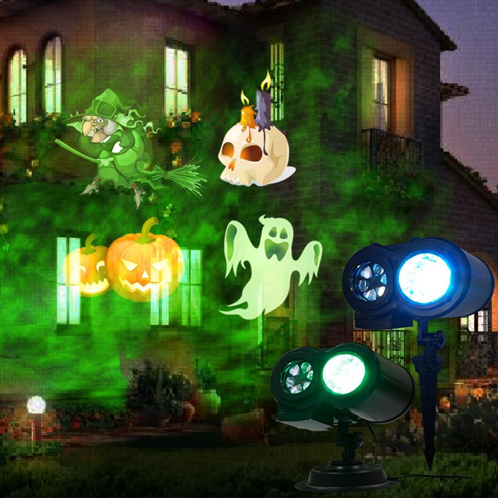 Изображение товара: Рождество лазерный проектор светильник, для дома и улицы праздничный светильник для Хэллоуин Рождество свадебный дом вечерние сад пейзаж настенные украшения