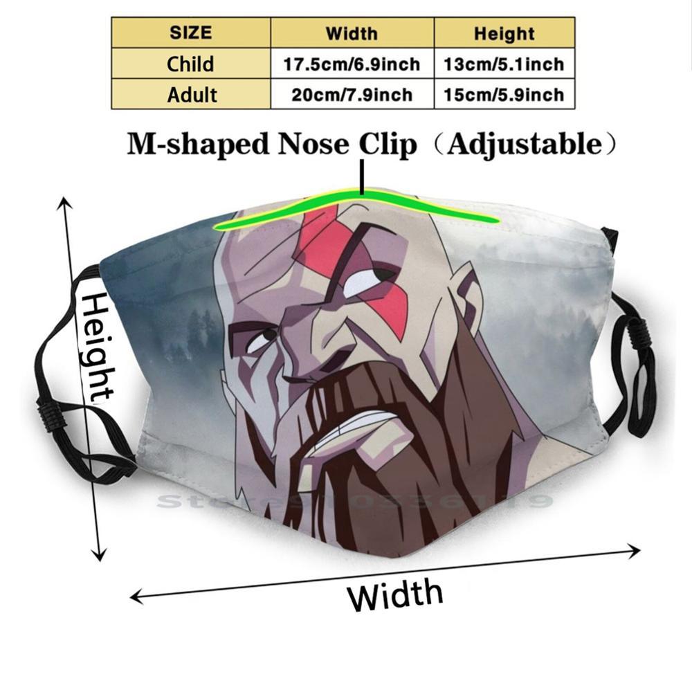 Изображение товара: Многоразовая маска для лица God Of War - Kratos с фильтрами, детская маска God Of War для Ps4, игровая приставка