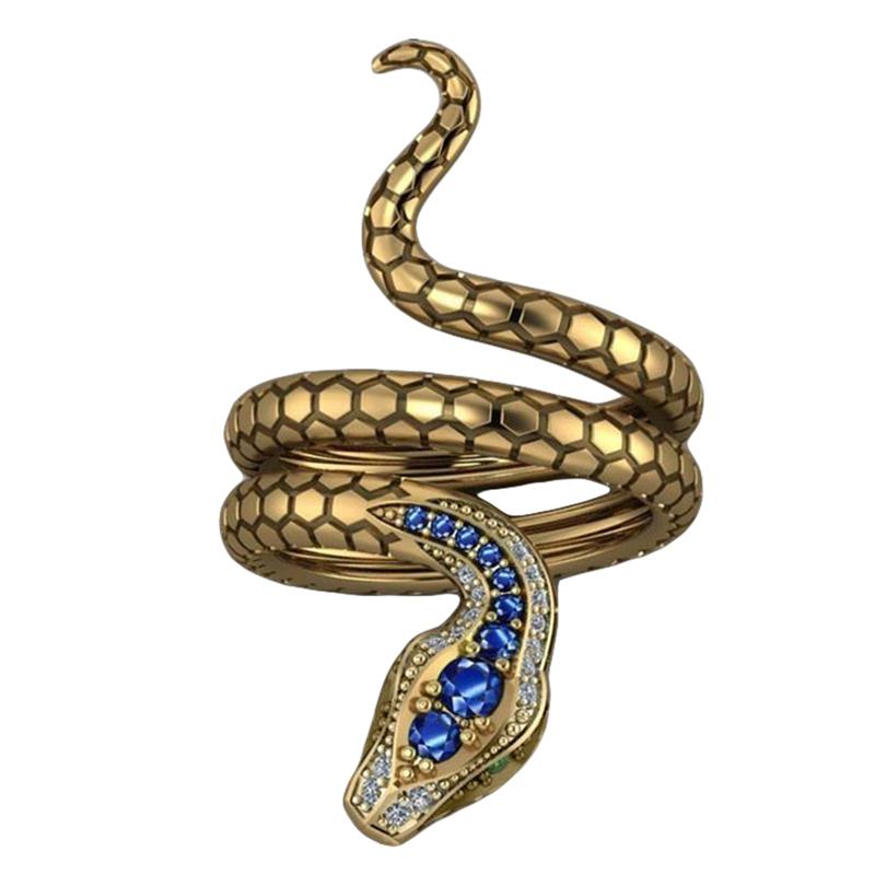 Изображение товара: 2020 панк Спиральные кольца в виде змейки Для женщин Многоцветный CZ камни для танцевальной вечеринки кольцо на палец специальные подарки для девушек ювелирные изделия