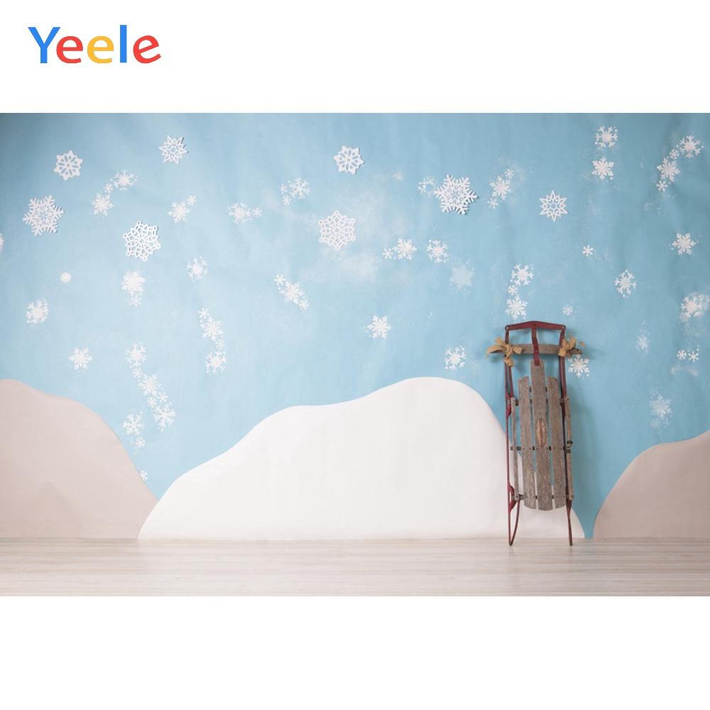 Изображение товара: Фон Yeele для детских фотографий на день рождения, снежные Санки, зимний фон для детских портретов, декорации, размер под заказ