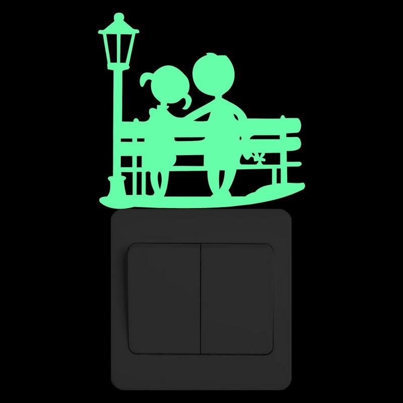 Изображение товара: Романтические влюбленные, наклейка с переключателем, мультяшная наклейка, наклейка для ноутбука, детские комнаты, домашний декор