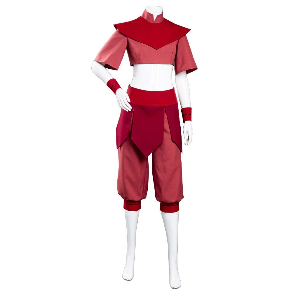 Изображение товара: Костюм для косплея аниме Аватар «Легенда Об Аанге» Ty Lee, красный костюм, карнавальный наряд на Хэллоуин, мужской, женский наряд, осенняя одежда