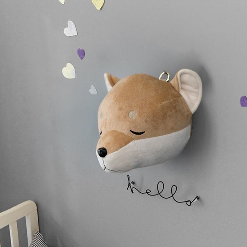 Изображение товара: Украшение для детской комнаты 3D голова животного Настенный декор для детской комнаты 4XFE
