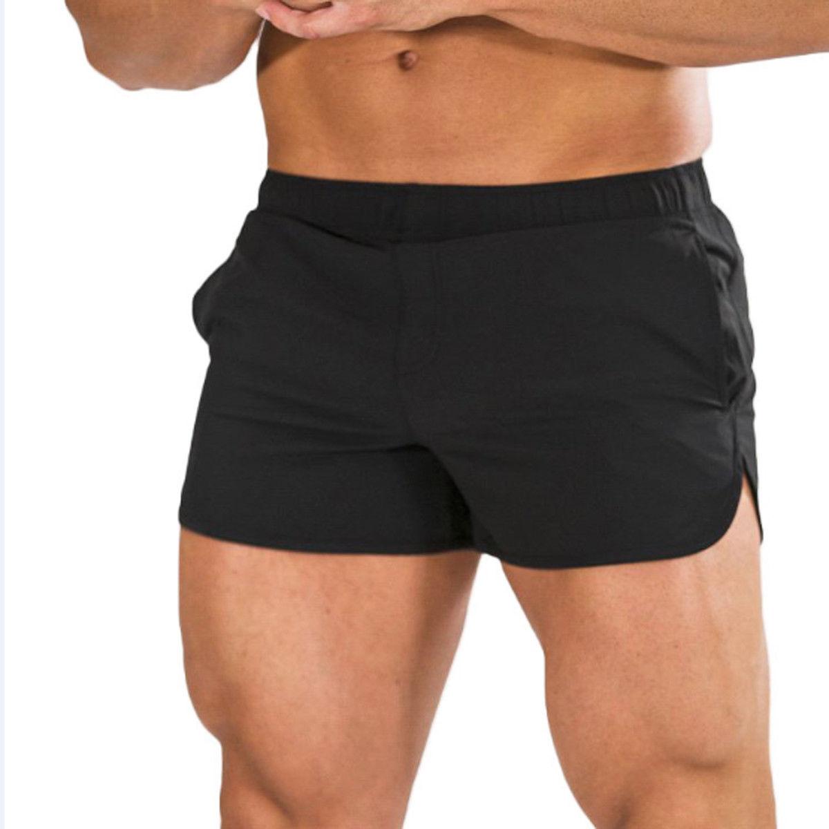 Изображение товара: Шорты мужские спортивные хлопковые, дышащие спортивные штаны для бодибилдинга, бега, фитнеса, облегающие, летние
