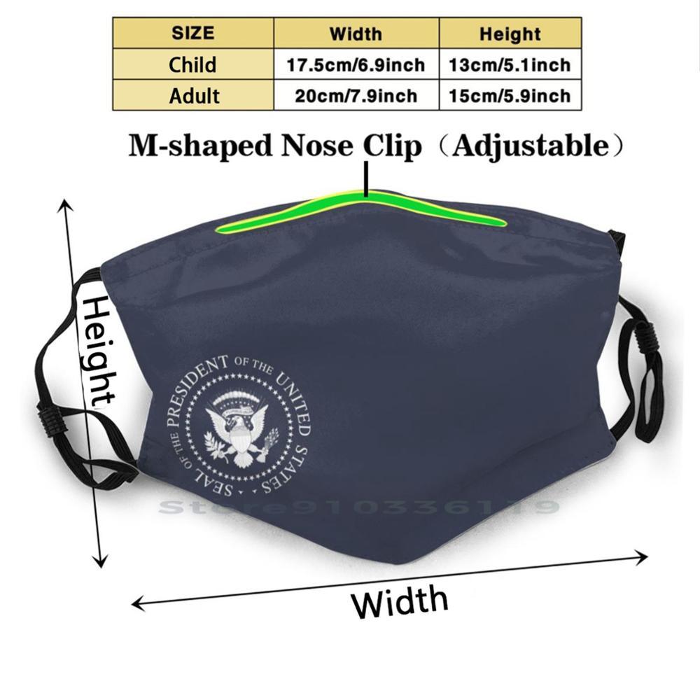 Изображение товара: Президентская печать маска для лица для взрослых и детей, моющаяся смешная маска для лица с фильтром президент США Трамп Соединенные Штаты Maga Keep America