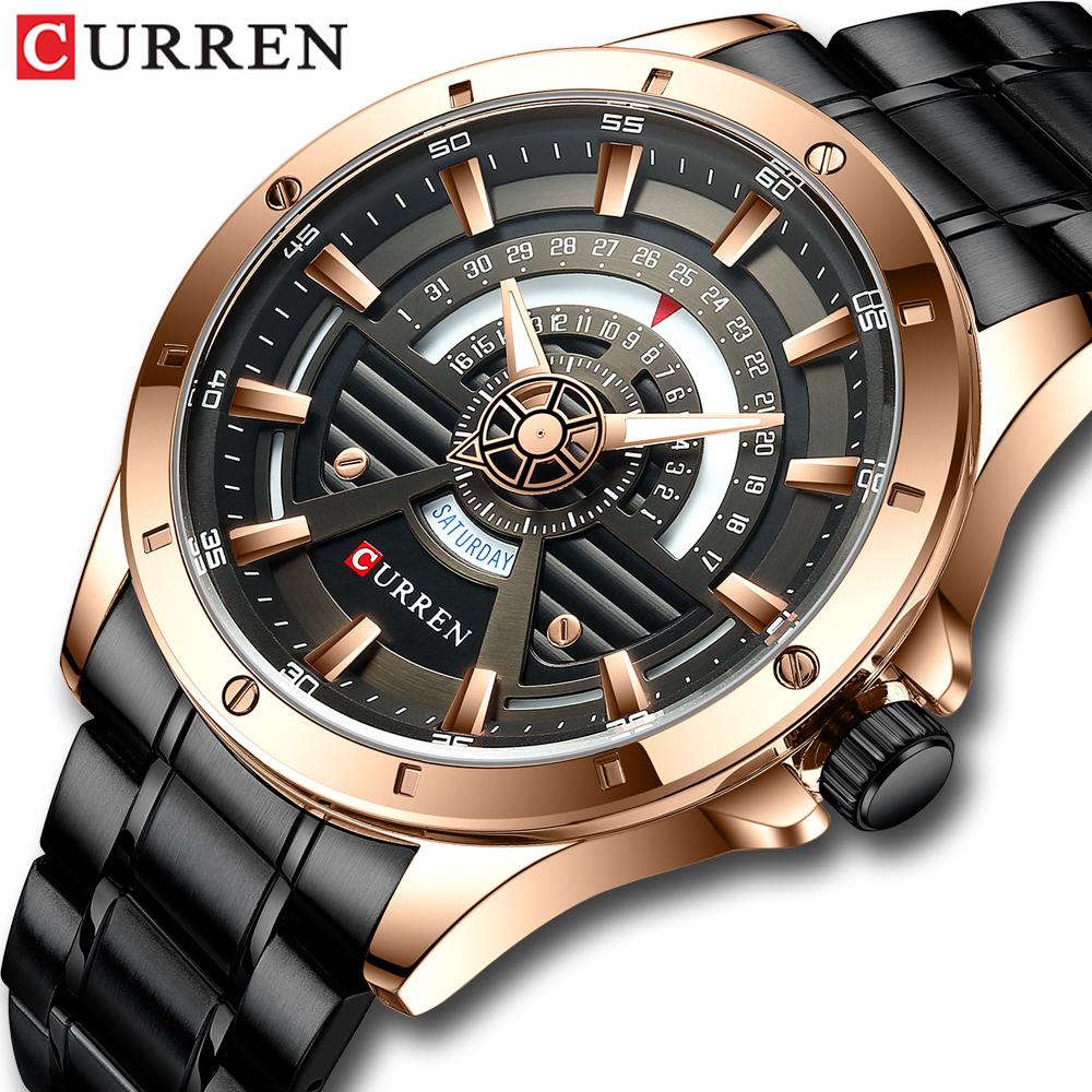 Изображение товара: CURREN Fashion Casual Style Watch Men`s Wristwatch Bussiness Big Dial Watch For Men Luminous Hands Stainless Steel Alloy Watch