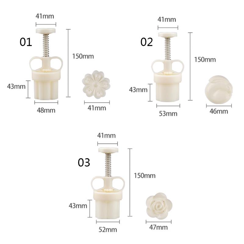 Изображение товара: Форма Mooncake с 1/4 штампами, резак для печенья, Ручной пресс, кондитерские изделия «сделай сам»