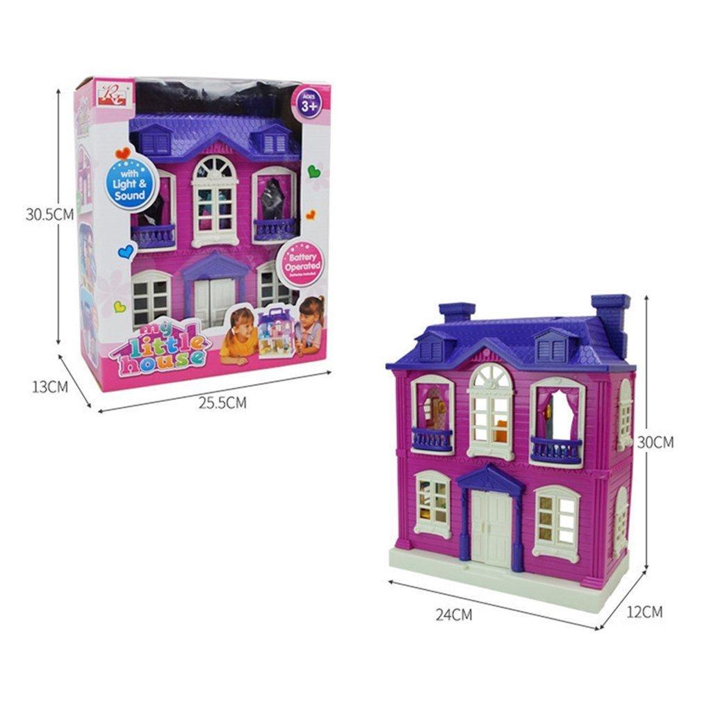 Изображение товара: Новый кукольный домик «сделай сам» с мебелью, миниатюрный домик, роскошная имитация кукольного домика, сборные игрушки для детей, подарки на день рождения