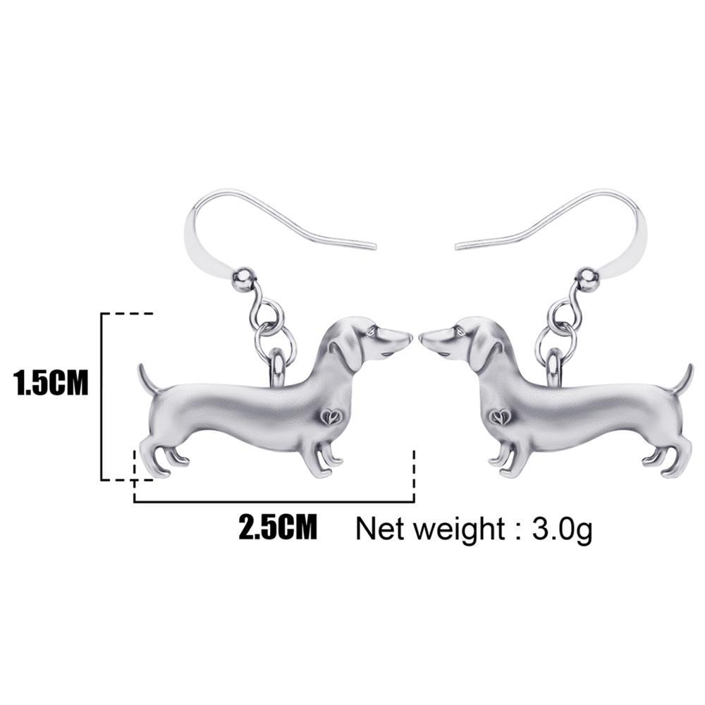 Изображение товара: ARWA Металлические Античные Позолоченные таксы серьги с собаками длинная Милая подвеска в виде животного прямая бижутерия для женщин, друзей, детей, подарок на день рождения